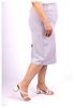 Picture of PLUS SIZE NAVY LINED STRETCH ELASTICATED WAIST STRAIGHT SKIR